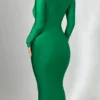 Rochie midi Ely, Verde