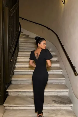 Rochie midi Grace, Negru