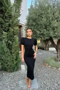 Rochie midi Grace, Negru