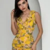 Rochie mini Hana, Galben