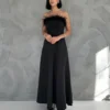 Rochie lunga Elisa, Negru
