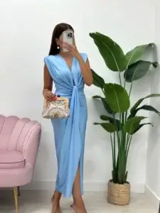 Rochi midi Evelyn,albastru deschis
