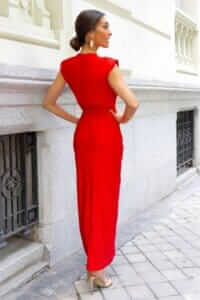Rochi midi Evelyn, rosu