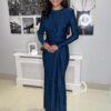 Rochie lunga Scarlet turcoaz