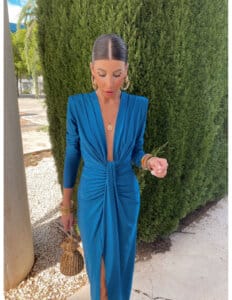 Rochie midi Eva, albastru