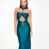 Rochie midi Serena turcoaz