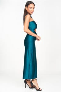 Rochie midi Serena turcoaz