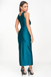 Rochie midi Serena turcoaz