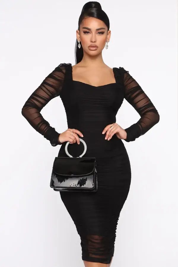 Rochie midi Siena, negru