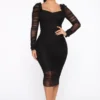 Rochie midi Siena, negru