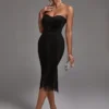 rochie midi silvie neagra