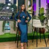 Rochie midi Cristina, albastru