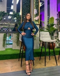Rochie midi Cristina, albastru