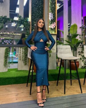 Rochie midi Cristina, albastru