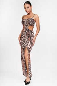 Rochie maxi Ilona, Animal Print