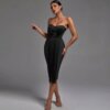 rochie midi silvie neagra