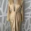 Rochie midi Nova, Auriu