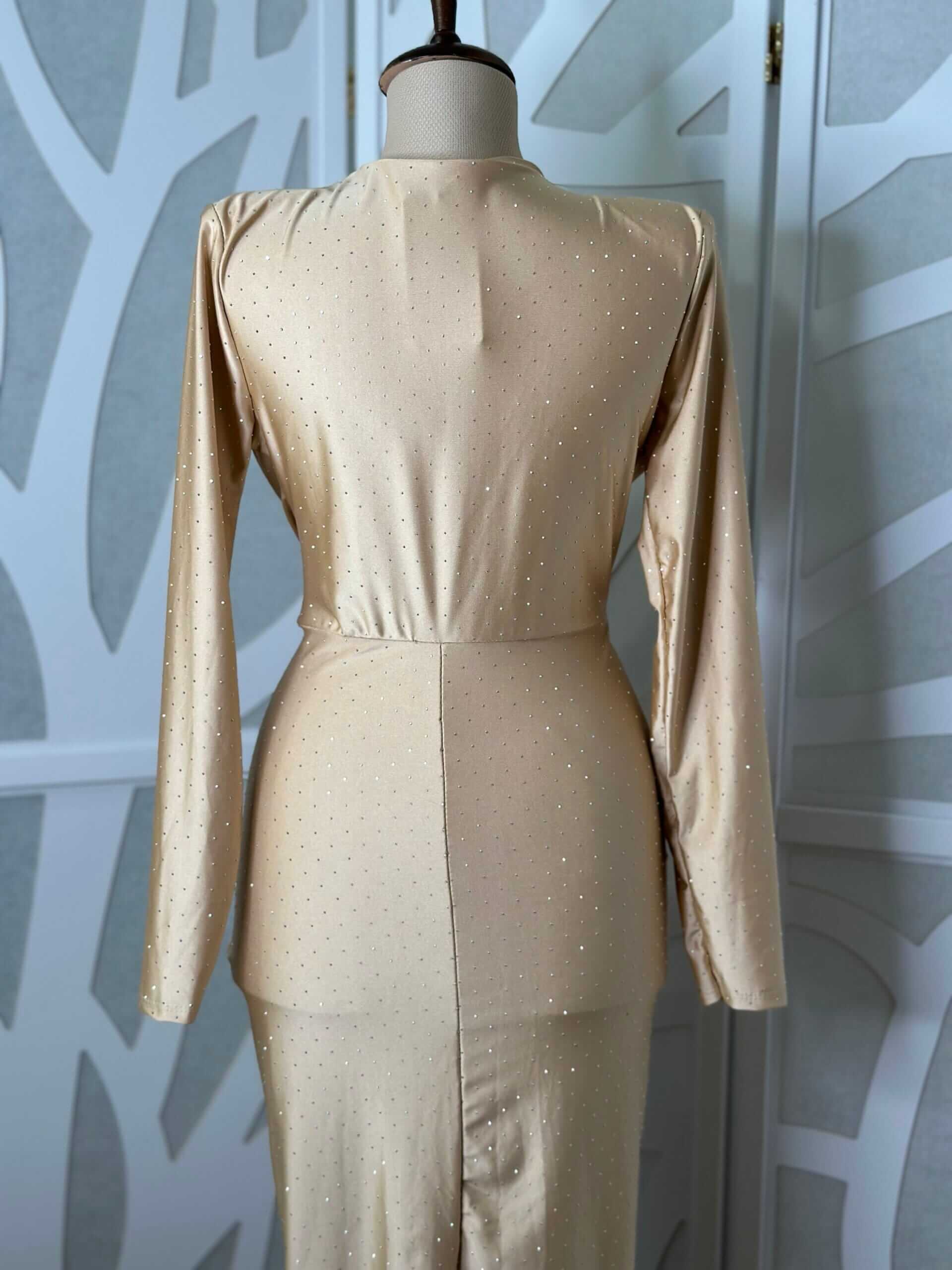 Rochie midi Nova, Auriu