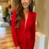Rochie midi Nova, Rosu