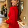 Rochie midi Nova, Rosu