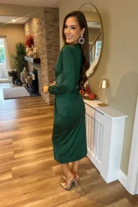 Rochie midi Nova, verde