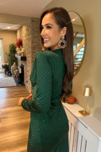 Rochie midi Nova, verde