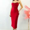 Rochie midi Desire, Rosu