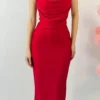 Rochie midi Desire, Rosu