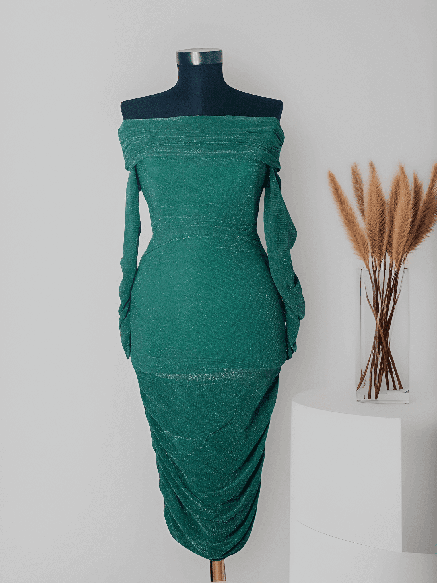 Rochie midi Iza, verde