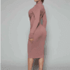 Rochie midi Elena, Roz