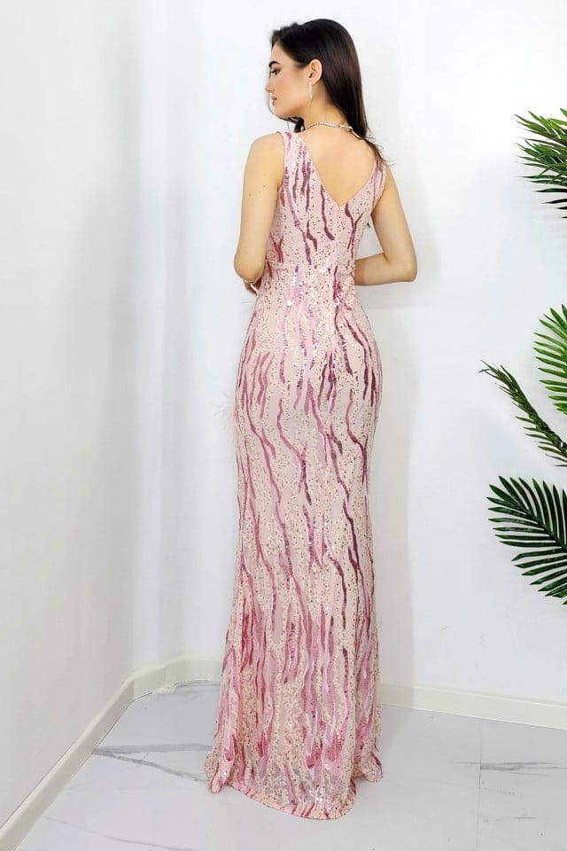 Rochie maxi Alma, Roz