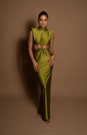 Rochie maxi Kassie, Verde