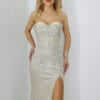 Rochie lunga Zhea, Argintie