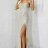 Rochie lunga Zhea, Argintie