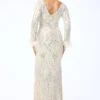 Rochie maxi Tessa, Bej