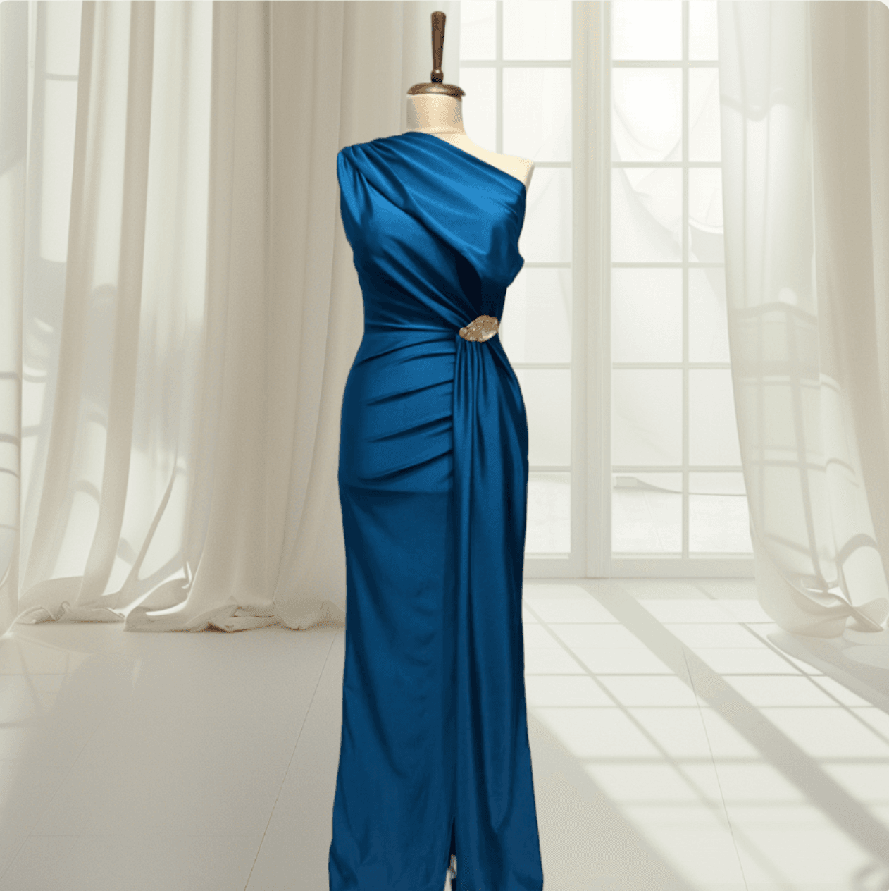 Rochie maxi Athena, Albastru