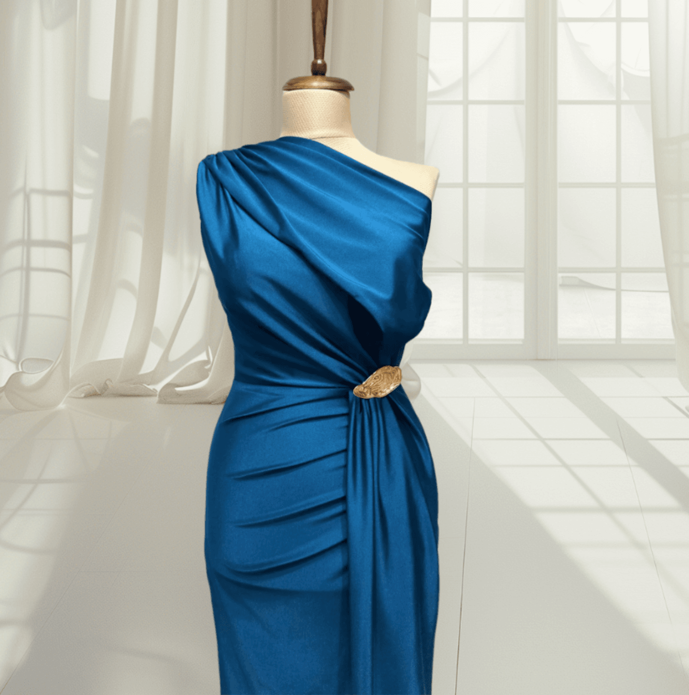 Rochie maxi Athena, Albastru