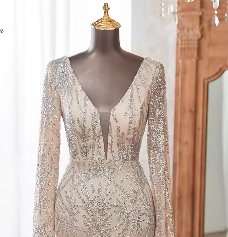 Rochie maxi Tessa, Bej