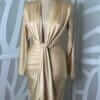Rochie midi Nova, Auriu