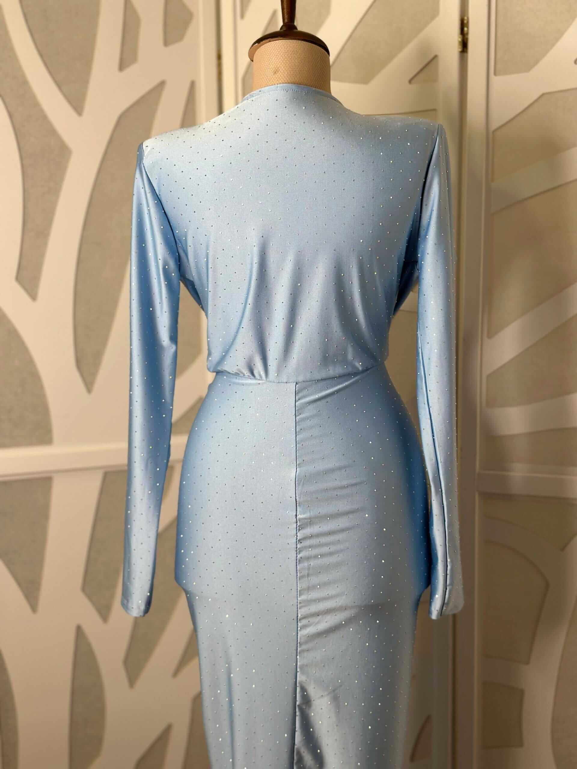 Rochie midi Nova, Albastru deschis