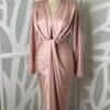Rochie midi Nova, Roz Pudra