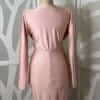 Rochie midi Nova, Roz Pudra