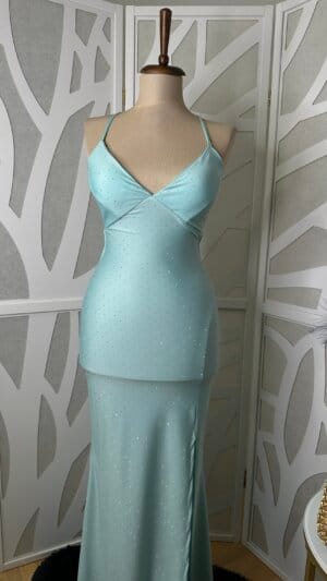 Rochie maxi Kim, Verde menta