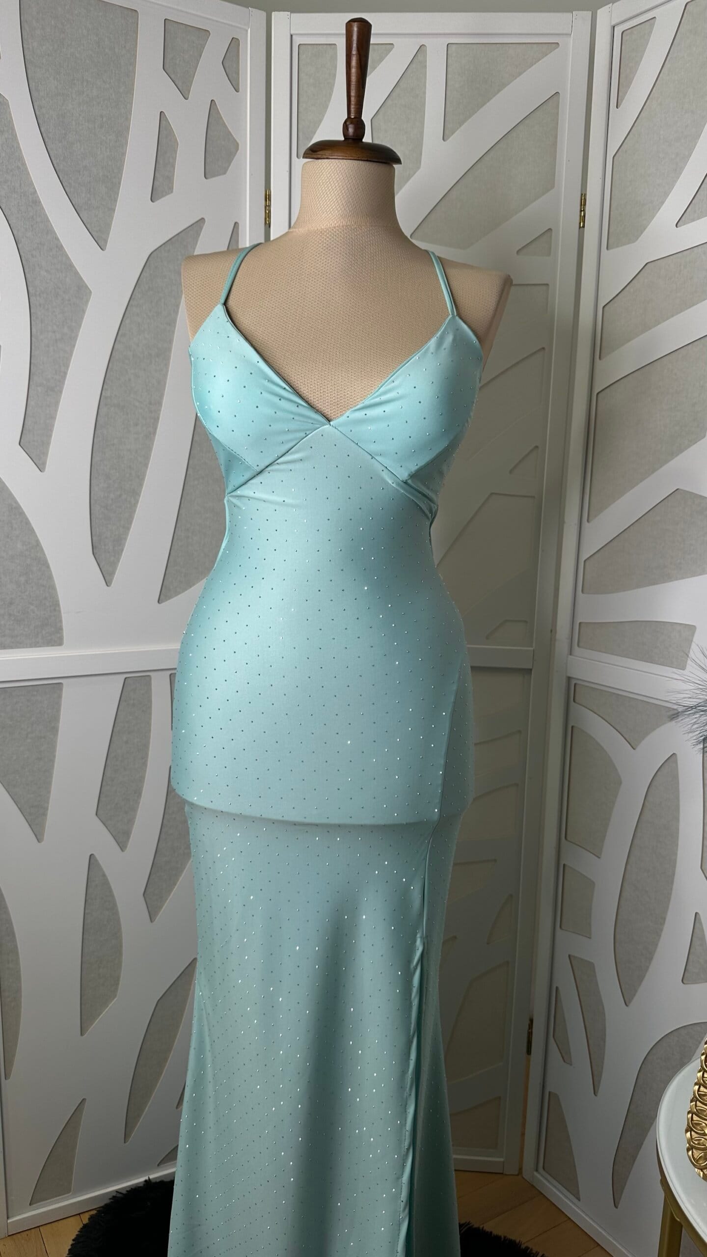 Rochie maxi Kim, Verde menta