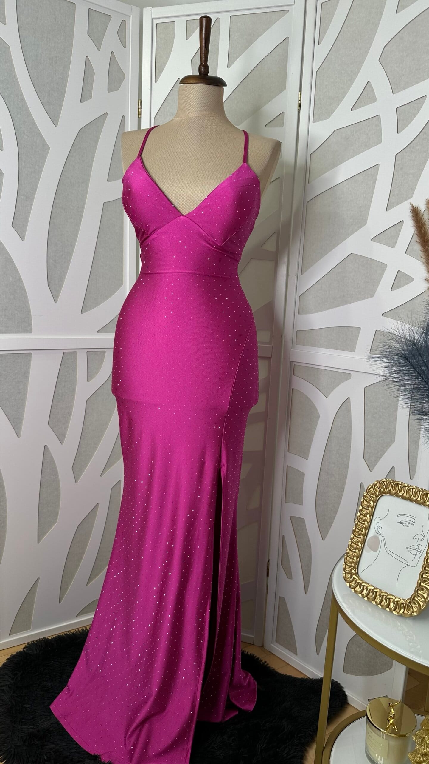 Rochie maxi Kim, Roz