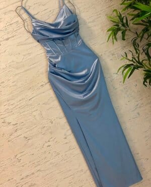 Rochie maxi Klara, Albastru