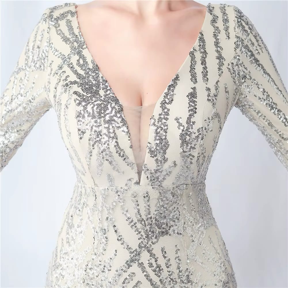 Rochie maxi Tessa, Bej