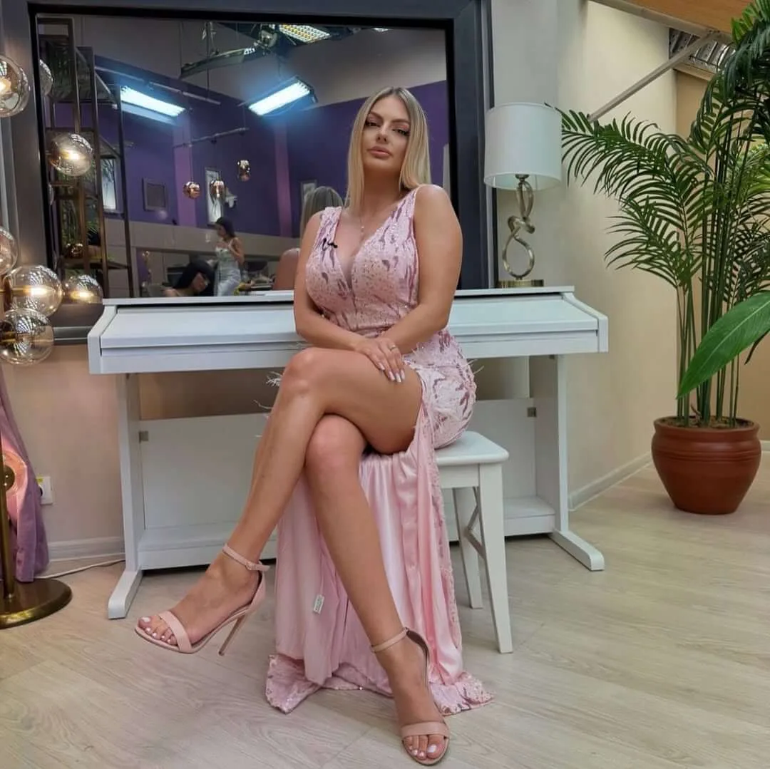 Rochie maxi Alma, Roz