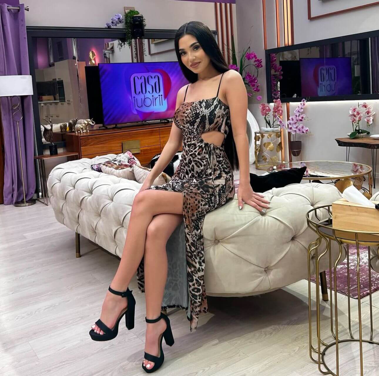 Rochie maxi Ilona, Animal Print