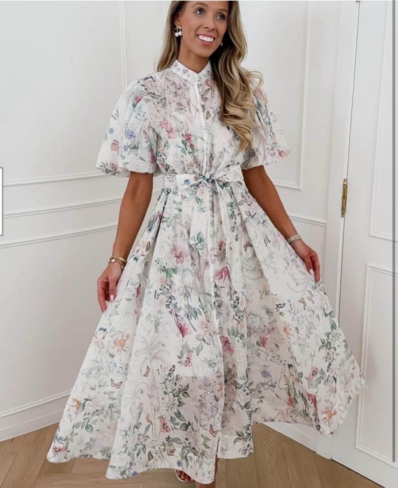 Rochie midi Josephine, Alb